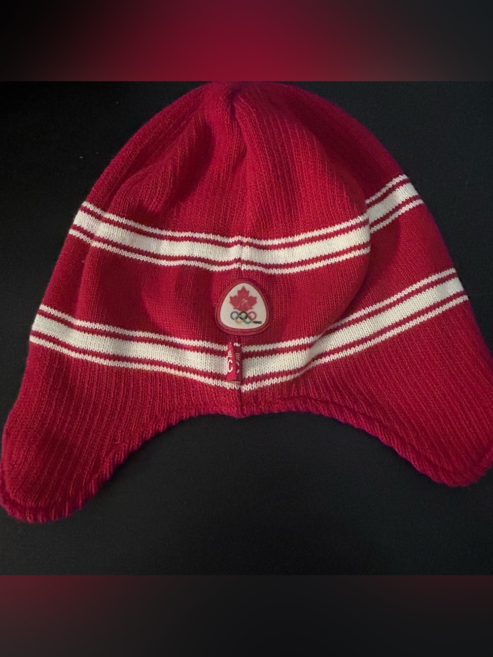 2005 Vancouver Olympics Canada BC Knit Trapper Hat Toque VANOC Vintage